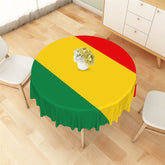 Lofaris Unique Red Yellow Green Splice Round Tablecloth